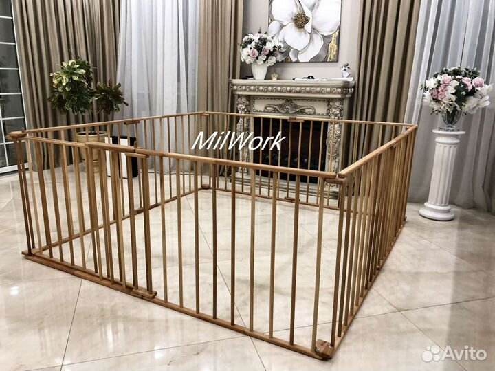 Детский манеж из бука от производителя