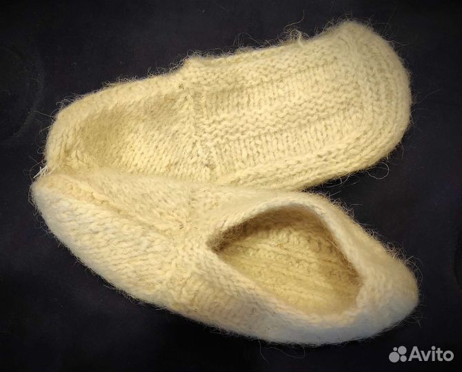 Вязаные тапки, повязка на голову