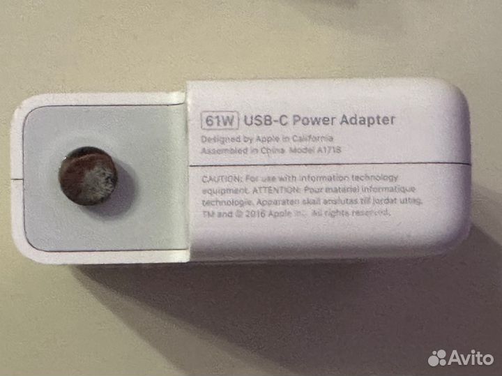 Apple usb c power adapter 61w (+кабель) оригинал