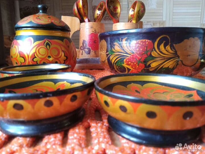 Золотая Хохлома Предметы интерьера и кухни