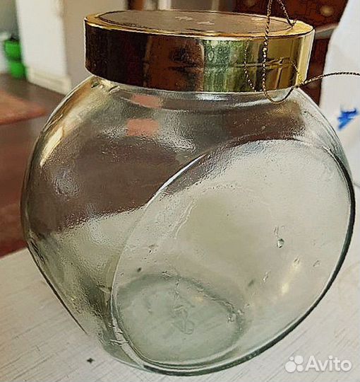 Банка стеклянная большая/наклон