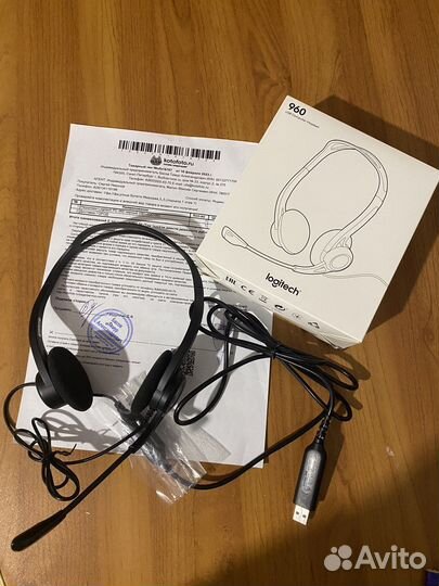 Компьютерная гарнитура Logitech 960 USB Headset