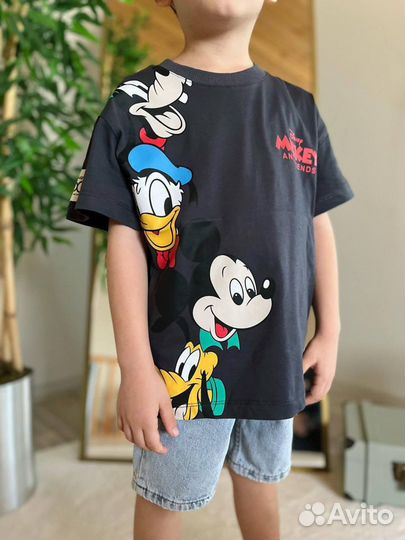 Джинсовые шорты и футболка Zara для мальчика