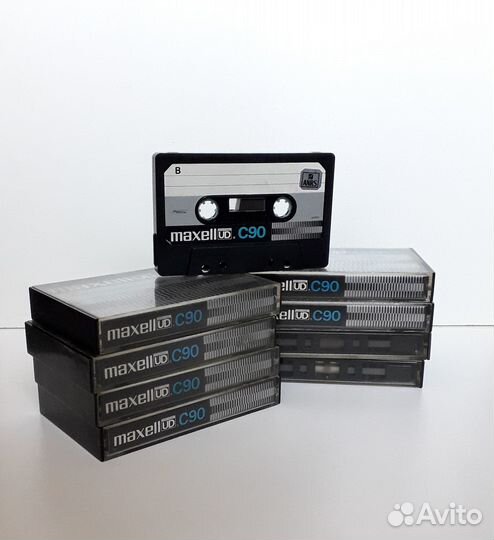 Аудиокассеты Maxell UD C90 Япония с записями, 7шт