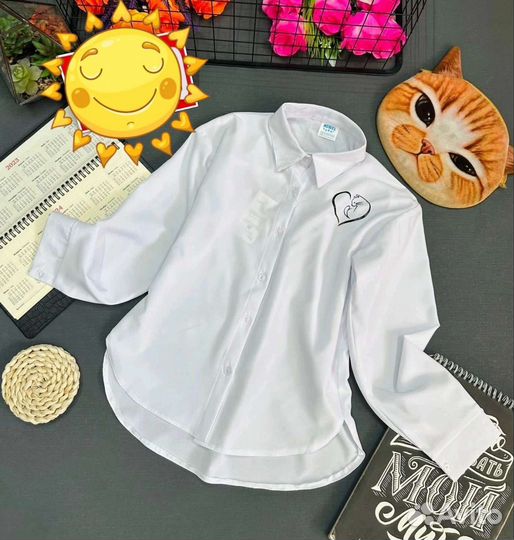 Рубашка для девочки 134 140