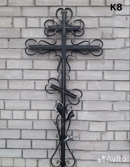 Кованый крест на могилу К8