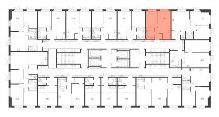 1-к. квартира, 32,5 м², 7/33 эт.