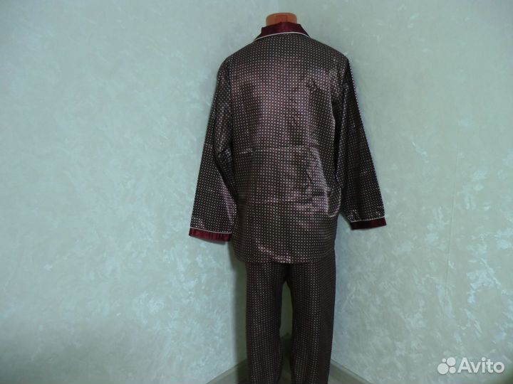 Мужская шелковая атласная пижама