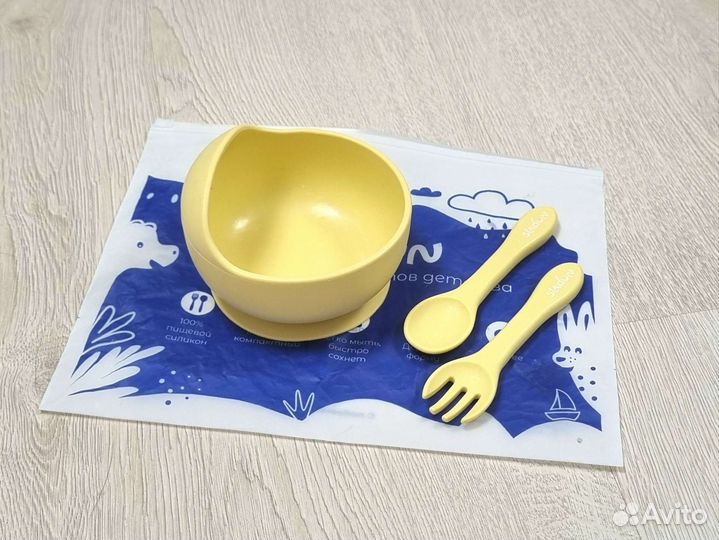 Набор детской силиконовой посуды для прикорма