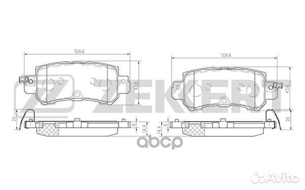 Колодки торм. диск. задн. Mazda CX-3 15- CX-5