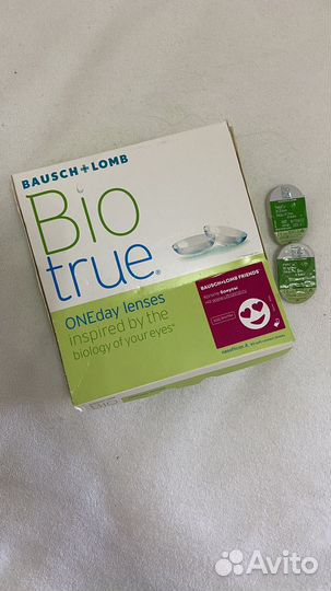 Линзы контактные однодневные Bio True -3,75 BC 8,6