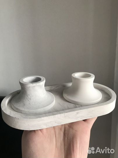 Набор из гипса, свечи