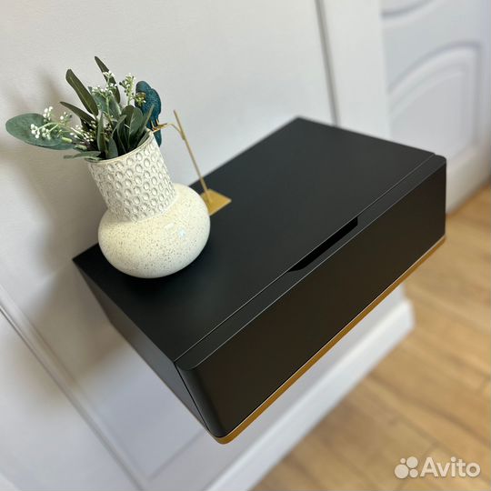 Тумба подвесная черная Bianko