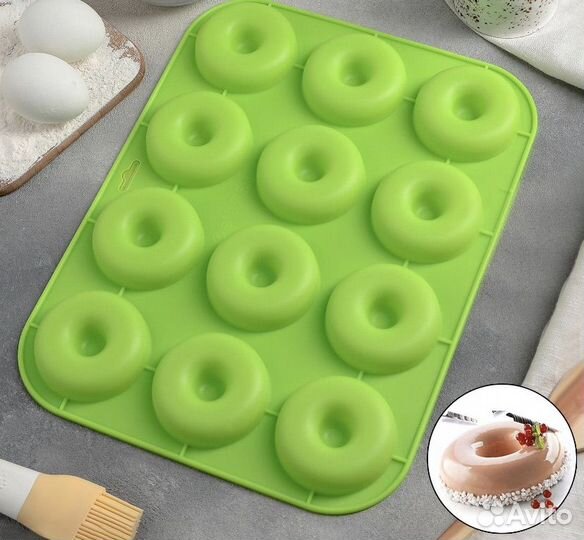 Новая силиконовая форма для выпечки пончиков