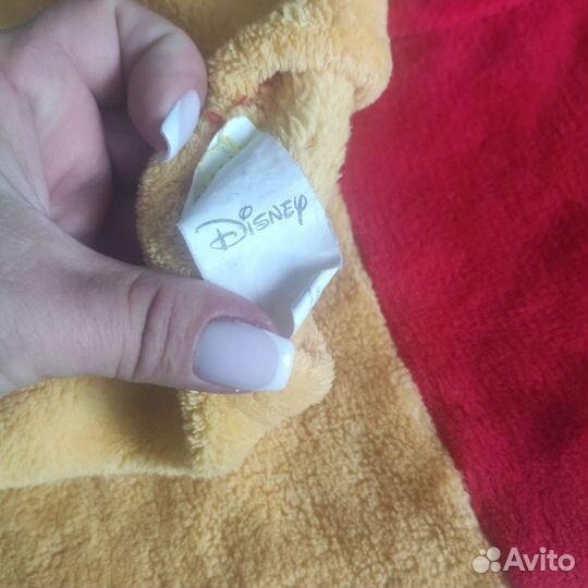 Детский плед с головой и перчатками Винни