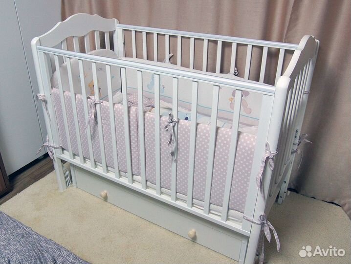 Кроватка детская Гандылян Анастасия+бортики+матрас