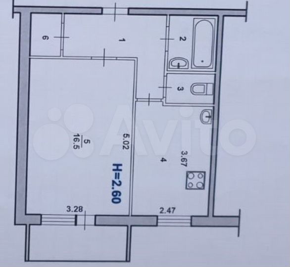 1-к. квартира, 36,2 м², 4/10 эт.