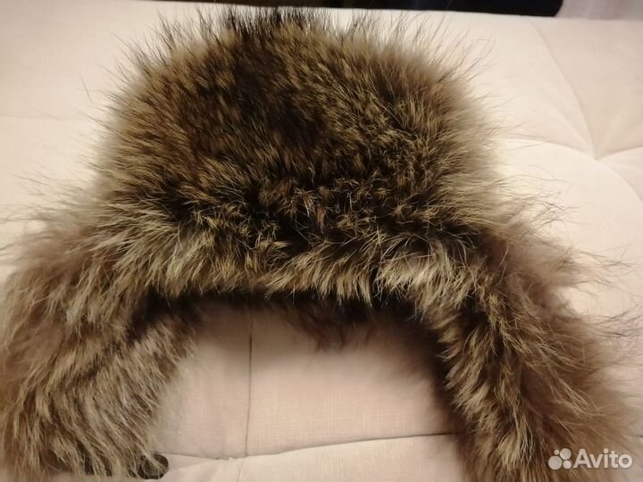 Шапка ушанка для мальчика Xl енот кожа