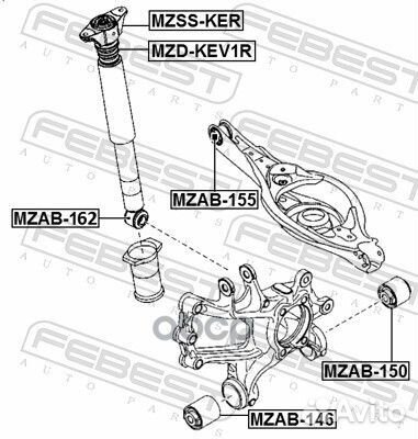 Опора заднего амортизатора LR mazda 3 III 13