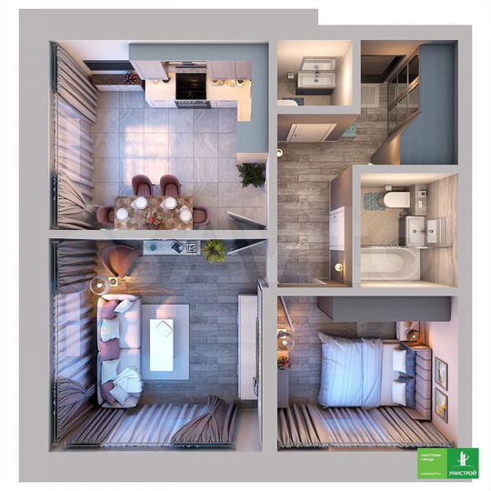 2-к. квартира, 58,8 м², 11/27 эт.