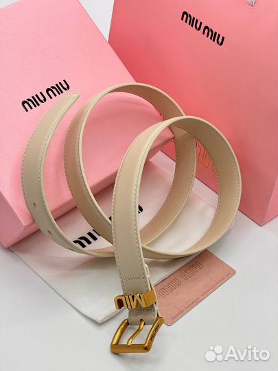 Ремень Miu Miu натуральная кожа