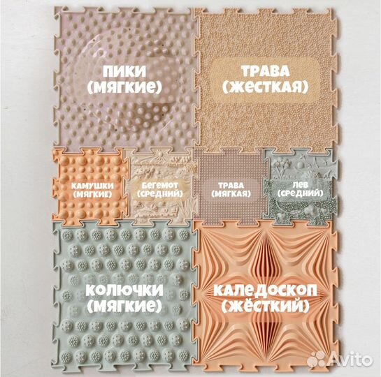 Массажный ортопедический коврик пазл