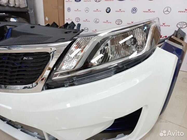 Бампер передний на Kia Rio 3 Белый Рестайлинг