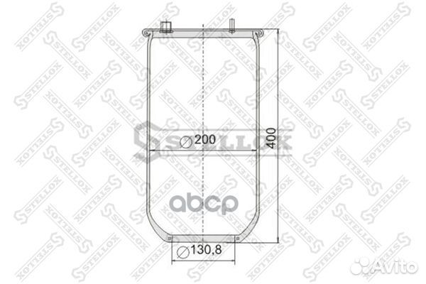 90-08870-SX пневмопод. без стак.h400 3шт.M10 1