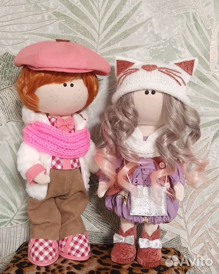 Текстильные куклы и игрушки интерьерные