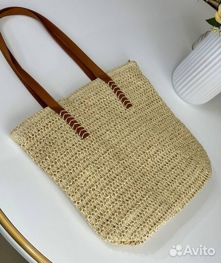 Сумка пляжная плетеная