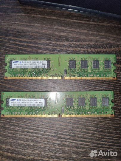 Оперативная память Samsung 2 гб DDR2 800 мгц