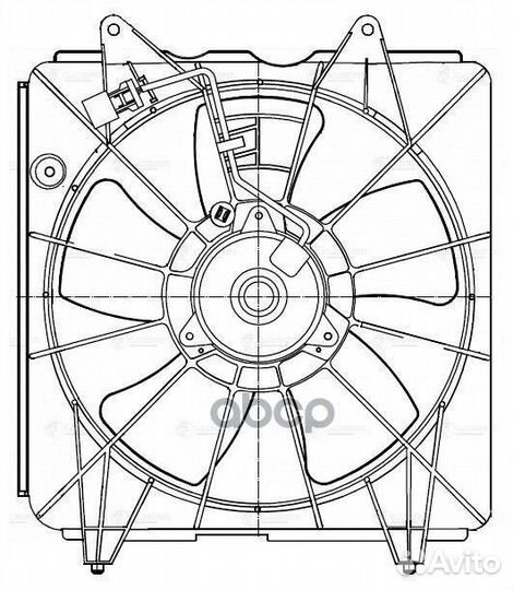 Э/вентилятор кондиц. для а/м Honda CR-V III (06