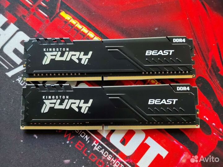 16GB DDR4 3200MHz Kingston Fury Beast