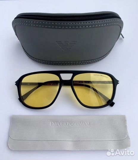 Очки emporio armani желтые поляризационные
