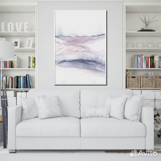 Абстрактная картина 1 м чернилами «Большая тишина»