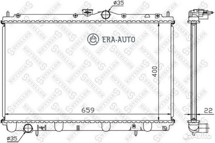 Stellox 10-25096-SX 10-25096-SX радиатор системы о