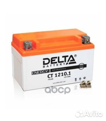 Аккумулятор delta Battery мото AGM 10 А/ч пряма