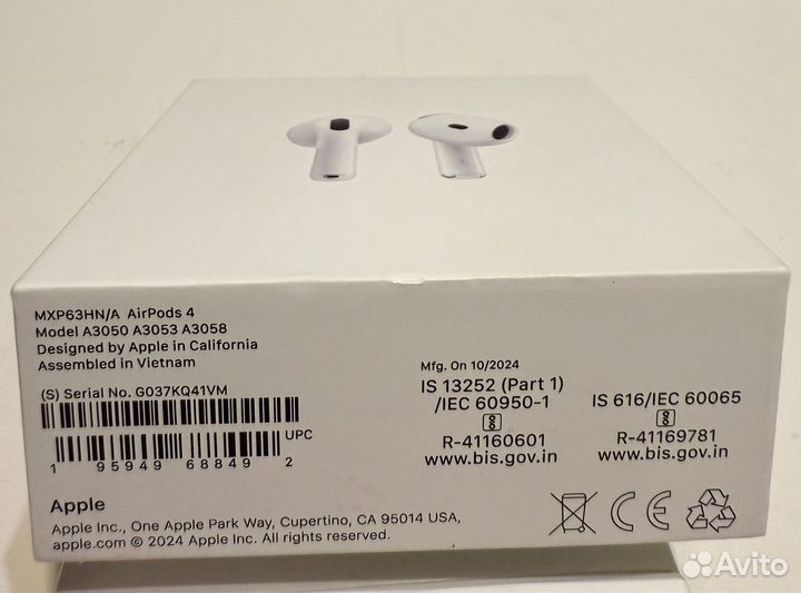 Наушники Apple airpods 4 2024