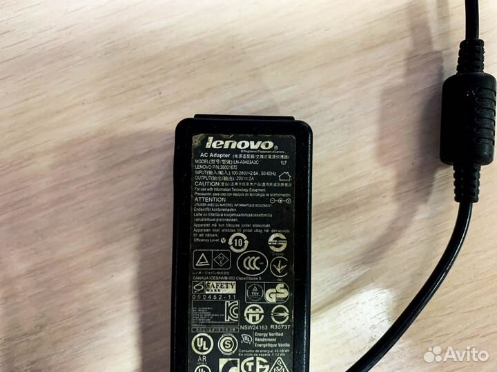 Блок питания для ноутбука Lenovo 20V 2A 5.5x2.5
