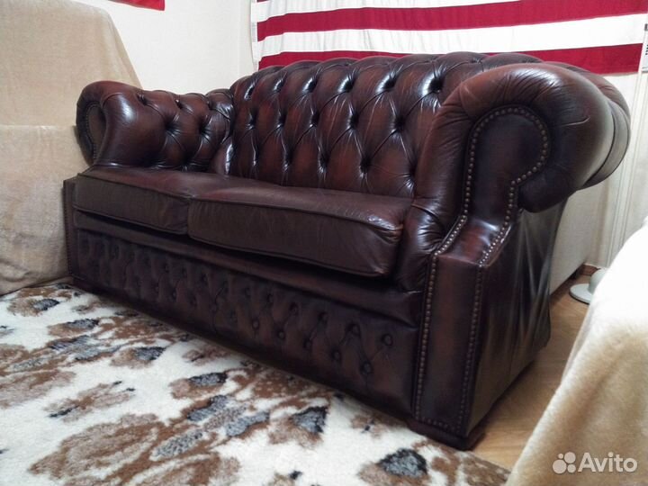 Диван Chesterfield, двухместный, из Германии