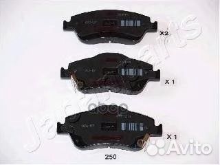 Колодки торм. toyota auris pa250af Japanparts