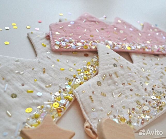 Набор текстильная корона и волшебная палочка