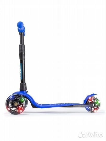 Самокат детский baby (светящиеся колеса) синий