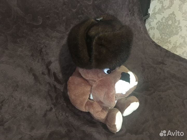 Норковая шапка мужская ушанка