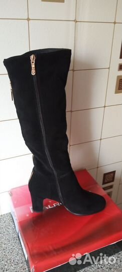 Сапоги зимние нат. замша р 38