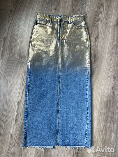 Юбка джинсовая zara xs