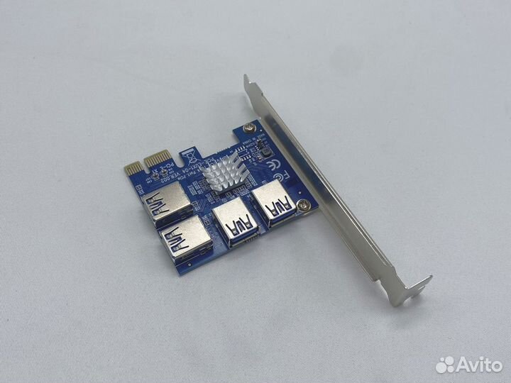 Разветвитель сплиттер PCI Express 1x на 4x PCI-E