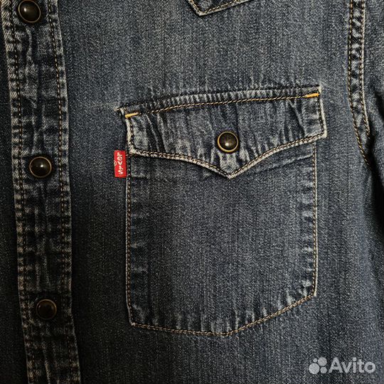 Джинсовая рубашка levis размер s