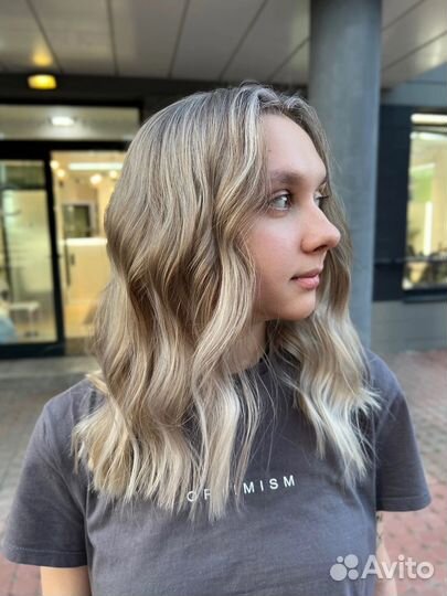 Сложное окрашивание мелирование блонд колорист