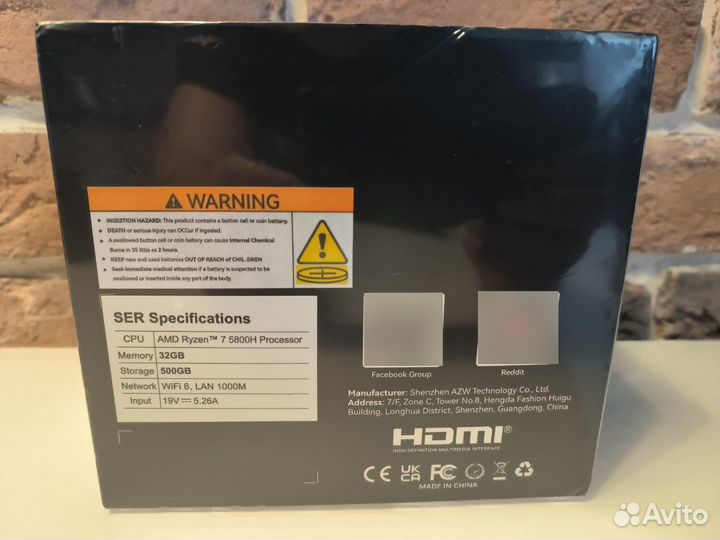 Мини-пк Beelink SER5 MAX Ryzen 7 5800H 32/512gb